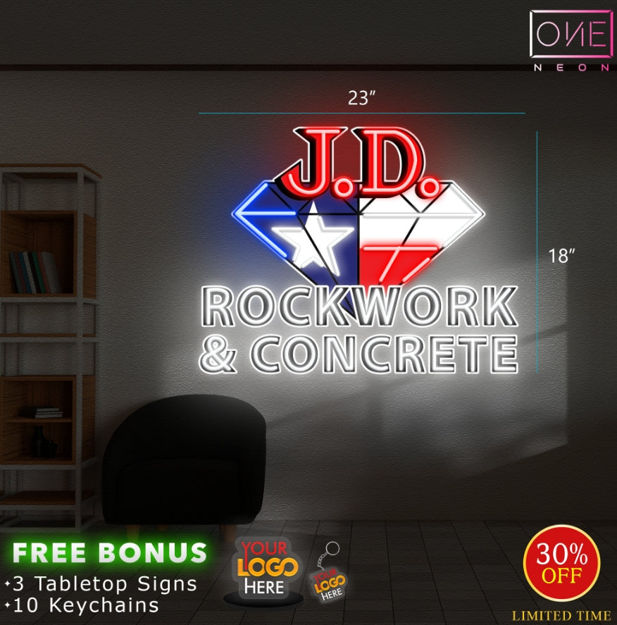 Rockwork & Concrete  | LED Neon Sign