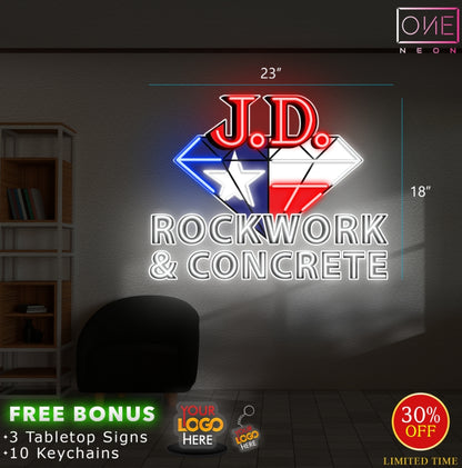 Rockwork & Concrete  | LED Neon Sign