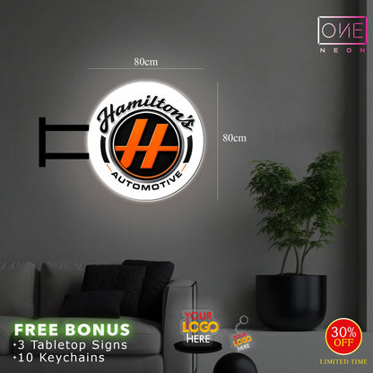 Hamilton's Automotive | 2 Light Box Signs