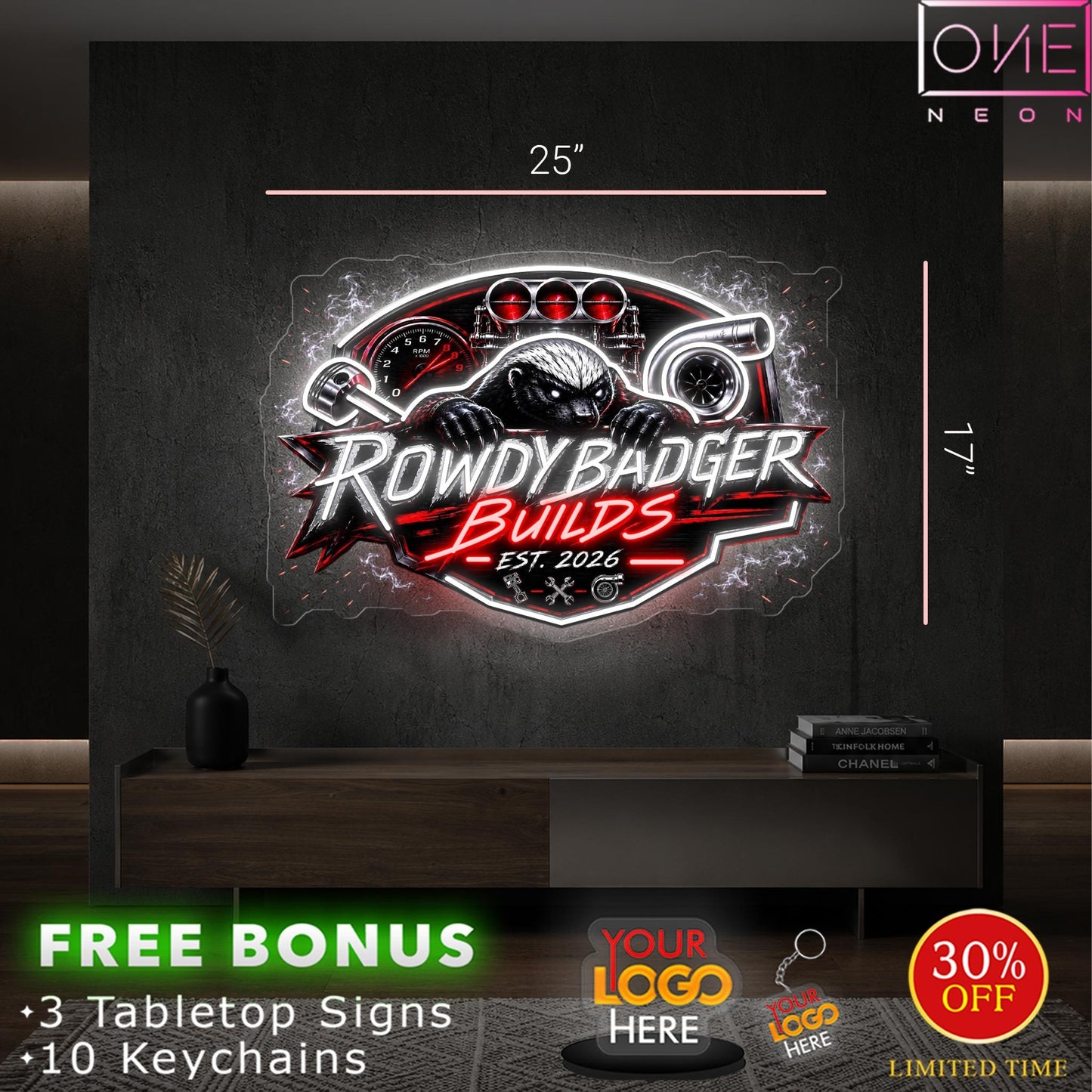 Rowdy Badger Builds | LED Neon Sign