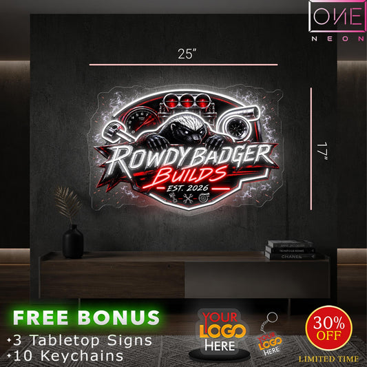 Rowdy Badger Builds | LED Neon Sign