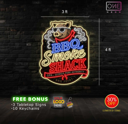 BBQ Smoke Shack | 2 LED Neon Signs