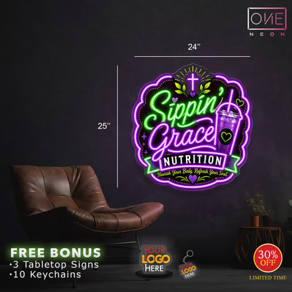 Sippin Grace | LED Neon Sign