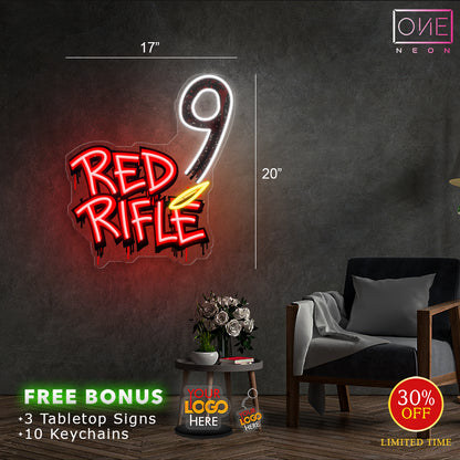 RED RIFLE | LED Neon Sign