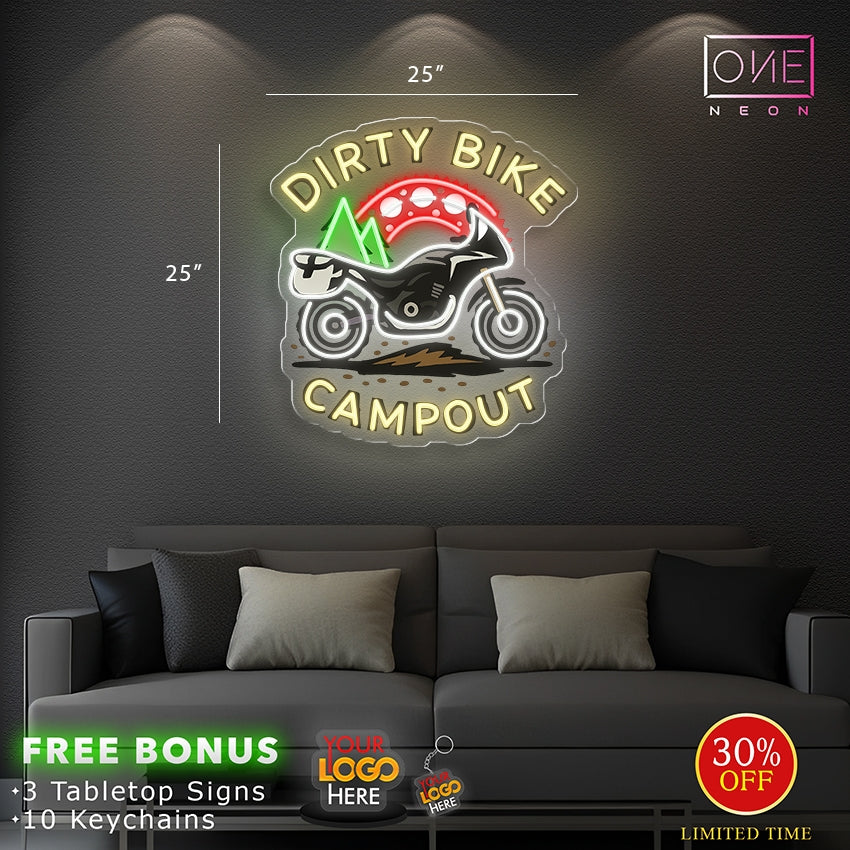 DIRTY BIKE CAMPOUT   | LED Neon Sign