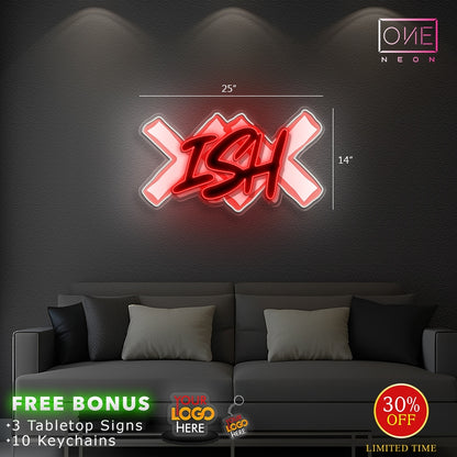 Enseigne néon LED œuvre d'art Tatoueur