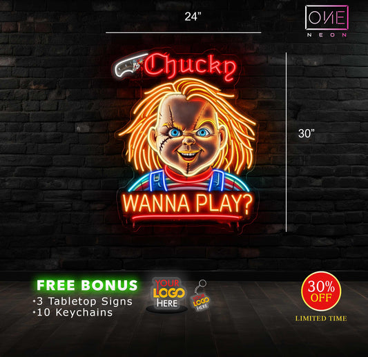 WANNA PLAY | LED Neon Sign