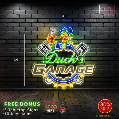 DUCK'S GARAGE | LED Neon Sign