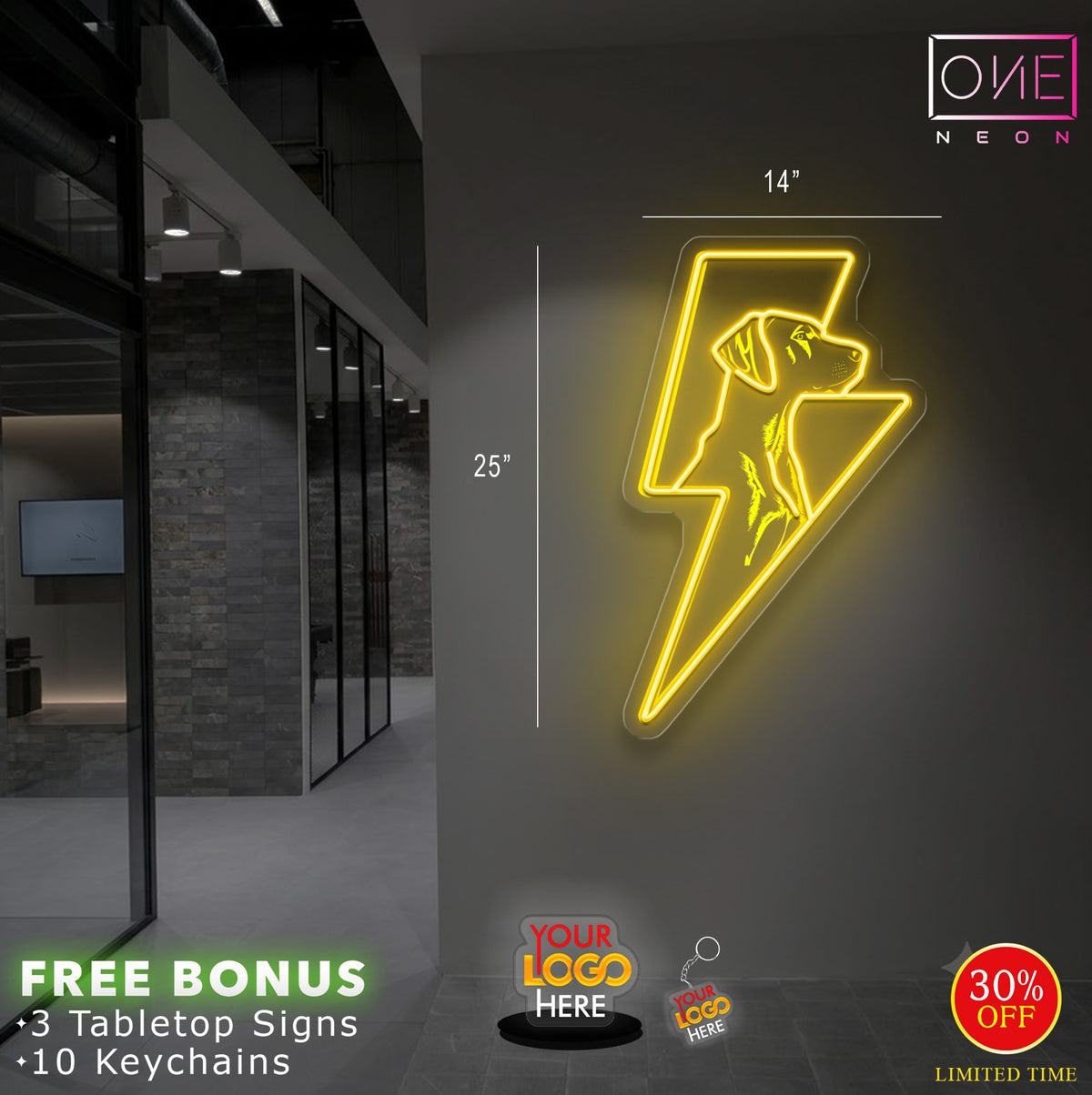Enseigne néon LED œuvre d'art Tatoueur