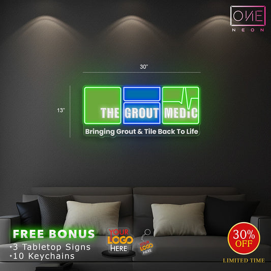 The Grout Medic | LED Neon Sign