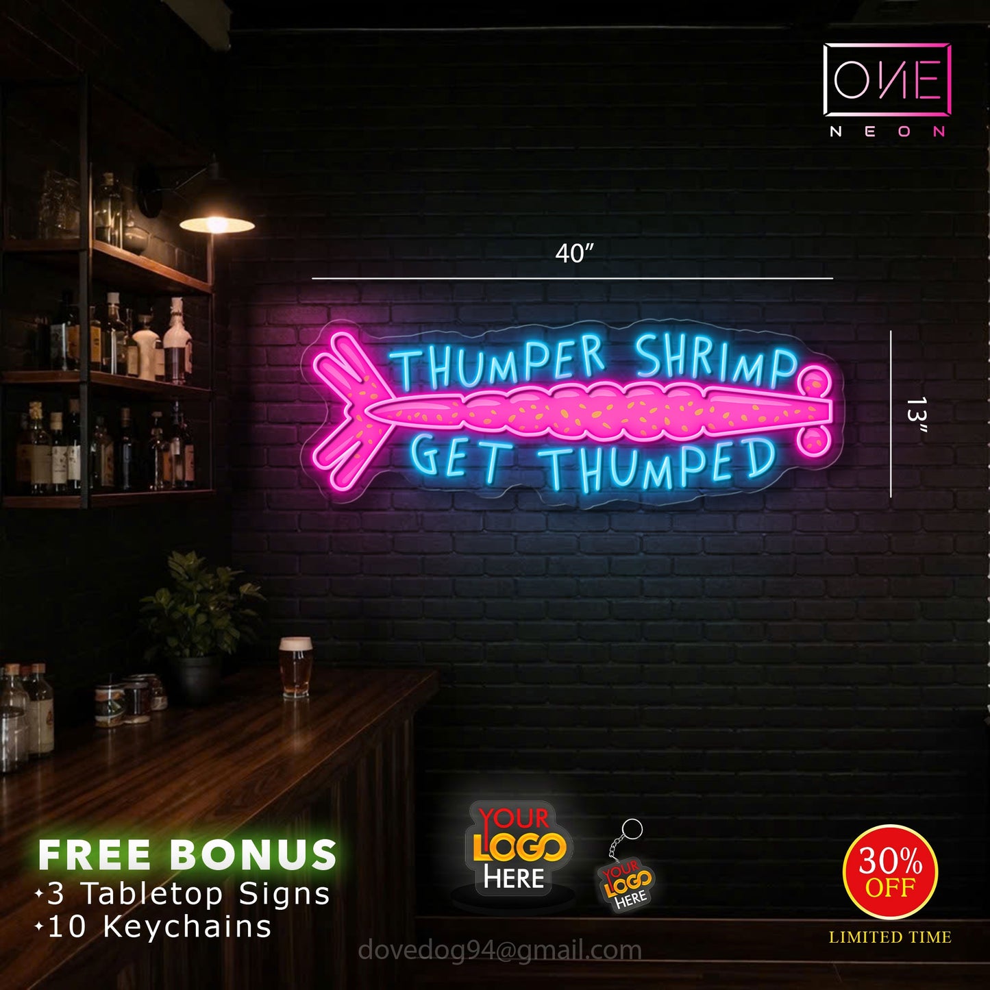 THUMPER SHRIMP | LED Neon Sign