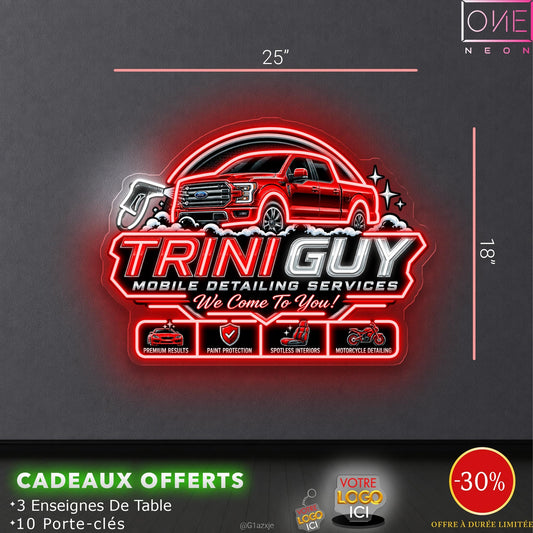 Enseigne néon LED œuvre d'art Tatoueur