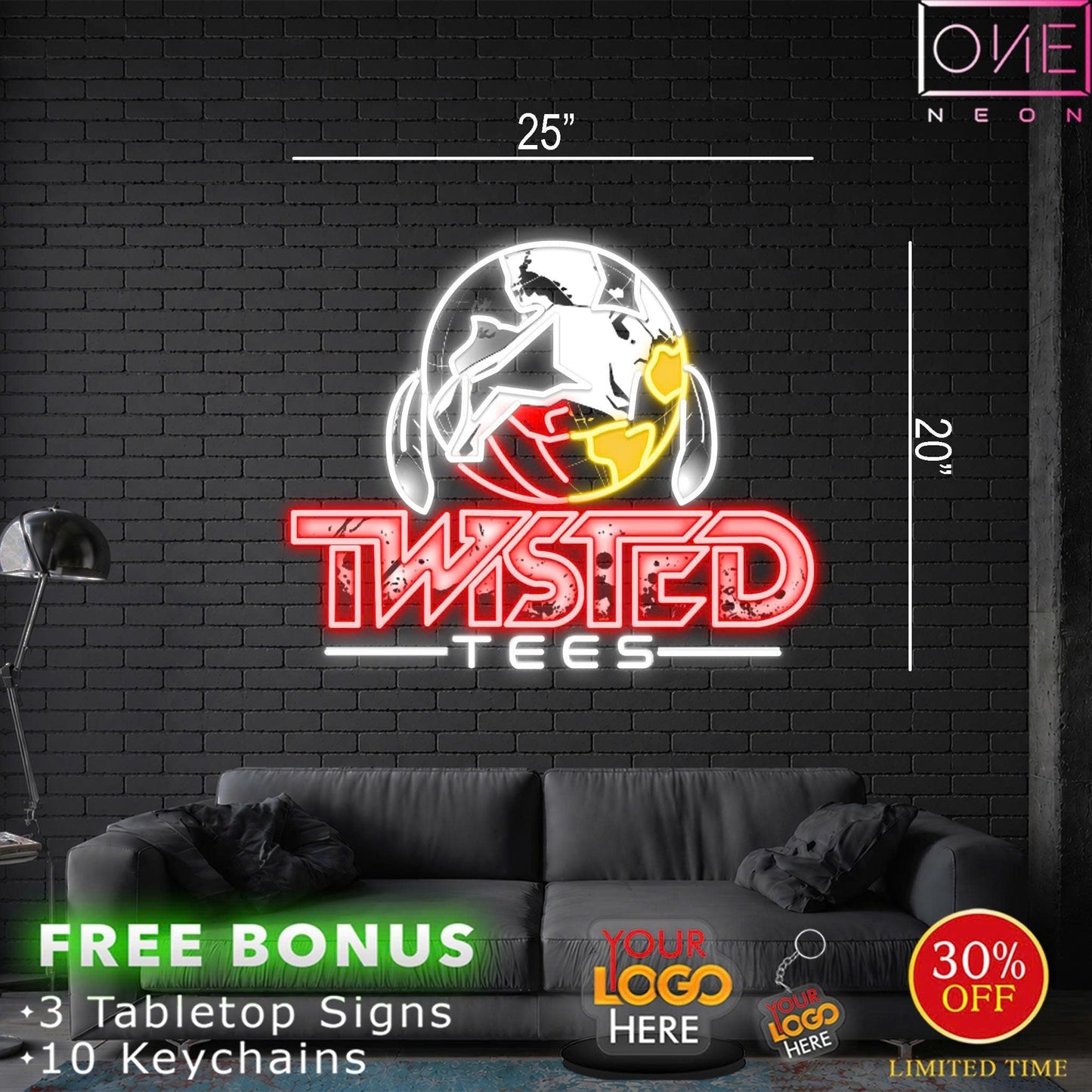 Twisted Tees | LED Neon Sign