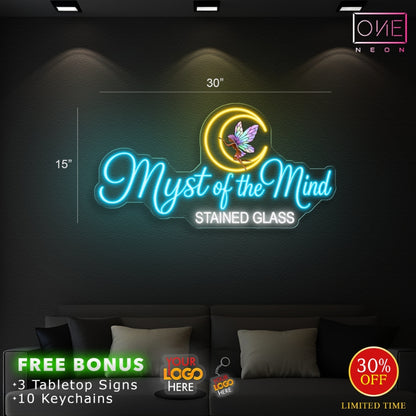 Enseigne néon LED œuvre d'art Tatoueur