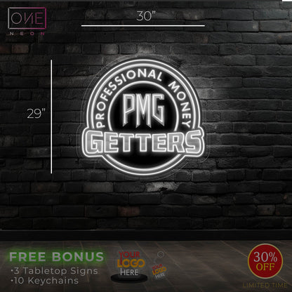 PMG GETTERS PROFESSIONAL MONEY  | LED Neon Sign