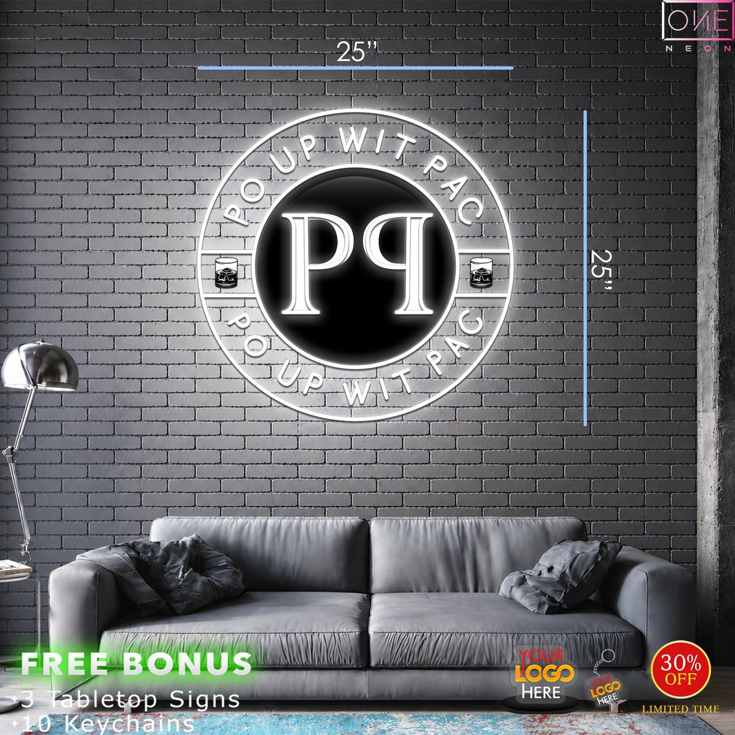 PO UP WITH PAC | LED Neon Sign