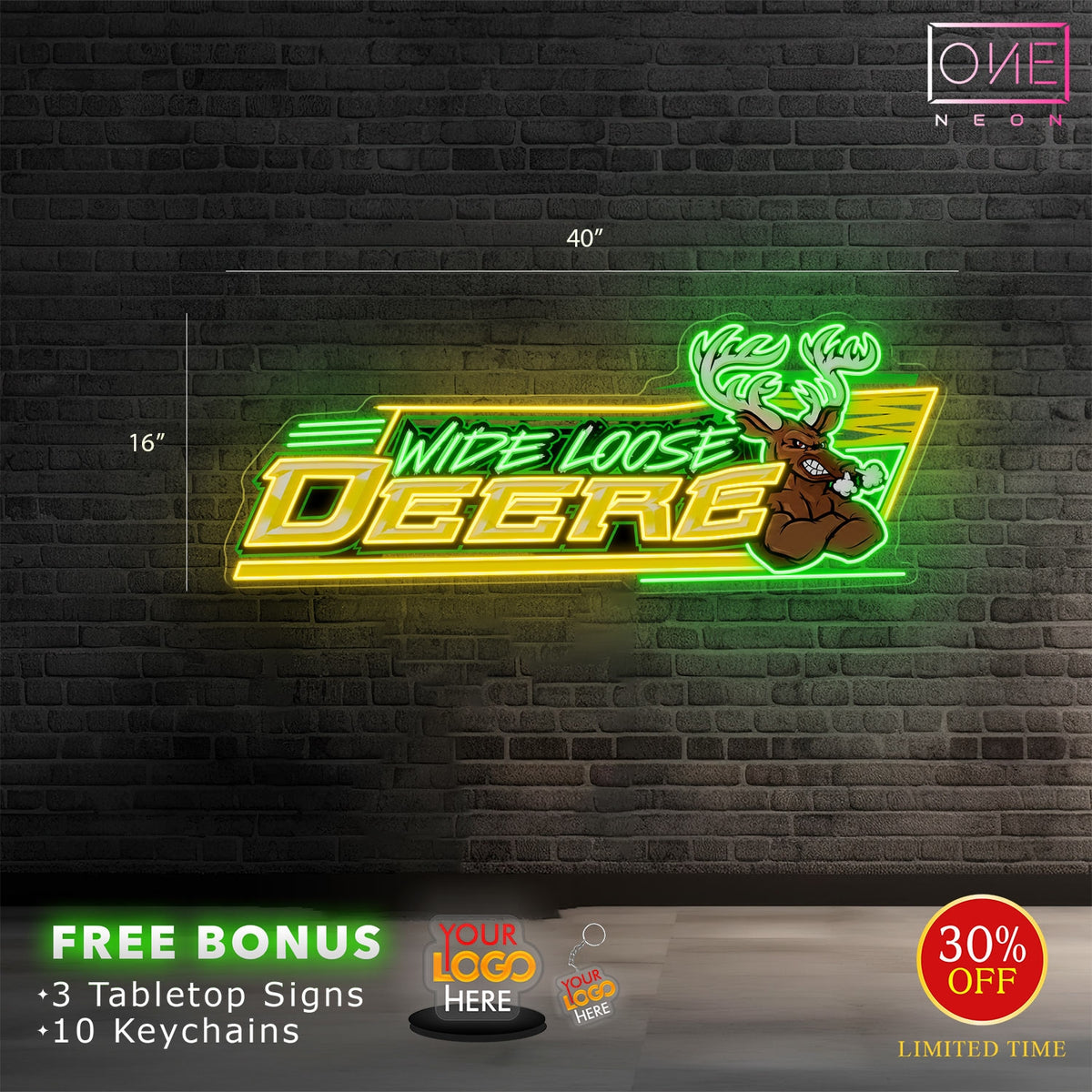 Wide Loose Deere | LED Neon Sign