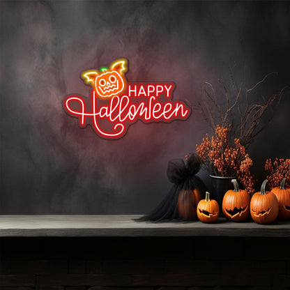 Enseigne néon LED Joyeux Halloween