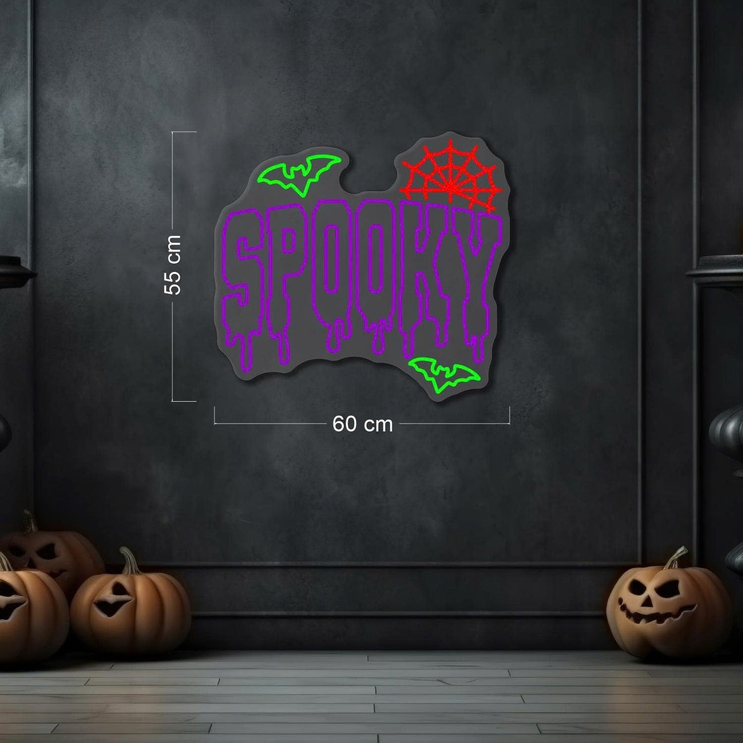 Enseigne néon LED Halloween effrayante