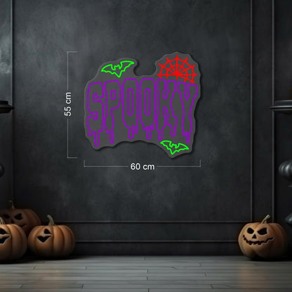 Enseigne néon LED Halloween effrayante