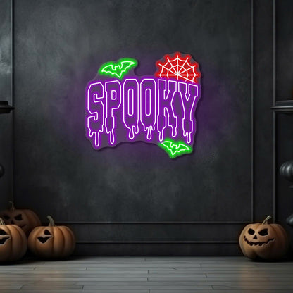 Enseigne néon LED Halloween effrayante